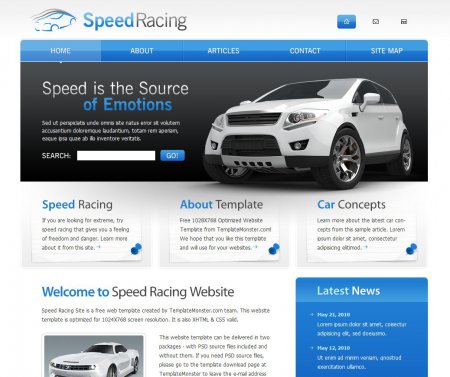 Шаблон автомобильного сайта (HTML+CSS)