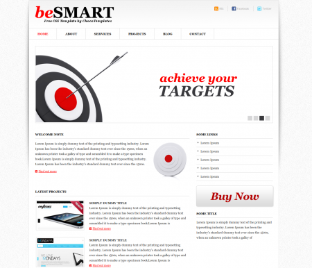 BeSmart - легкий и красивый шаблон на CSS и HTML