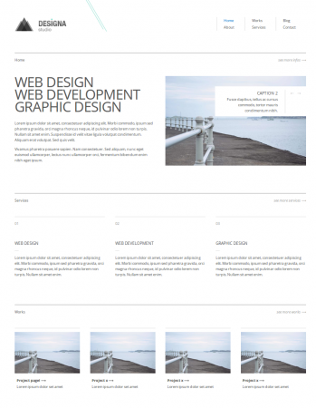 Designa - красивый HTML - CSS шаблон в светлых тонах