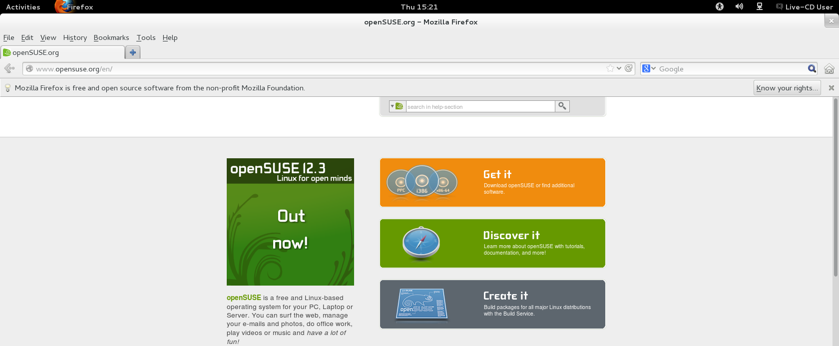 Linux OpenSuse (Gnome) - мини-обзор или просто первые впечатления