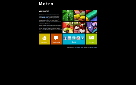 Современный HTML шаблон в стиле Metro